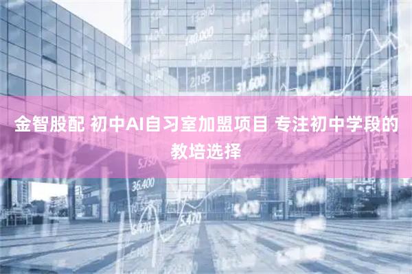 金智股配 初中AI自习室加盟项目 专注初中学段的教培选择