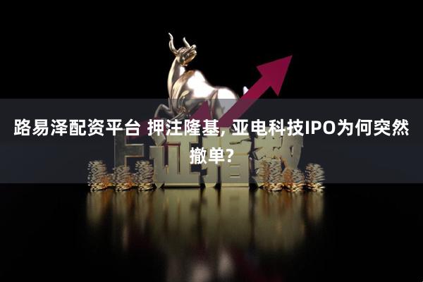 路易泽配资平台 押注隆基, 亚电科技IPO为何突然撤单?
