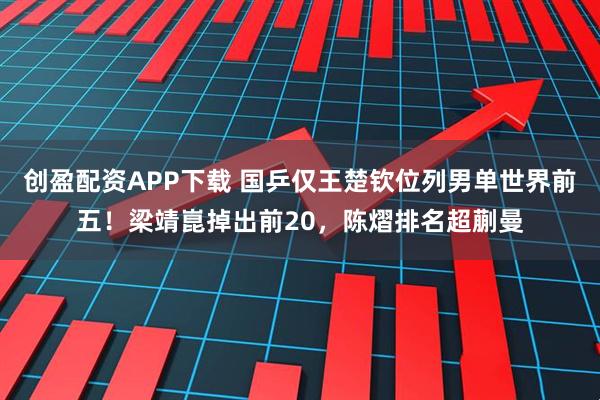 创盈配资APP下载 国乒仅王楚钦位列男单世界前五！梁靖崑掉出前20，陈熠排名超蒯曼